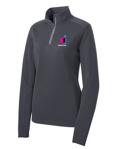 LST860 Sport-Tek® Ladies Sport-Wick® Textured 1/4-Zip Pullover