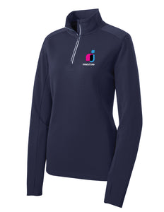 LST860 Sport-Tek® Ladies Sport-Wick® Textured 1/4-Zip Pullover