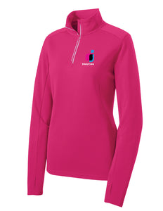 LST860 Sport-Tek® Ladies Sport-Wick® Textured 1/4-Zip Pullover